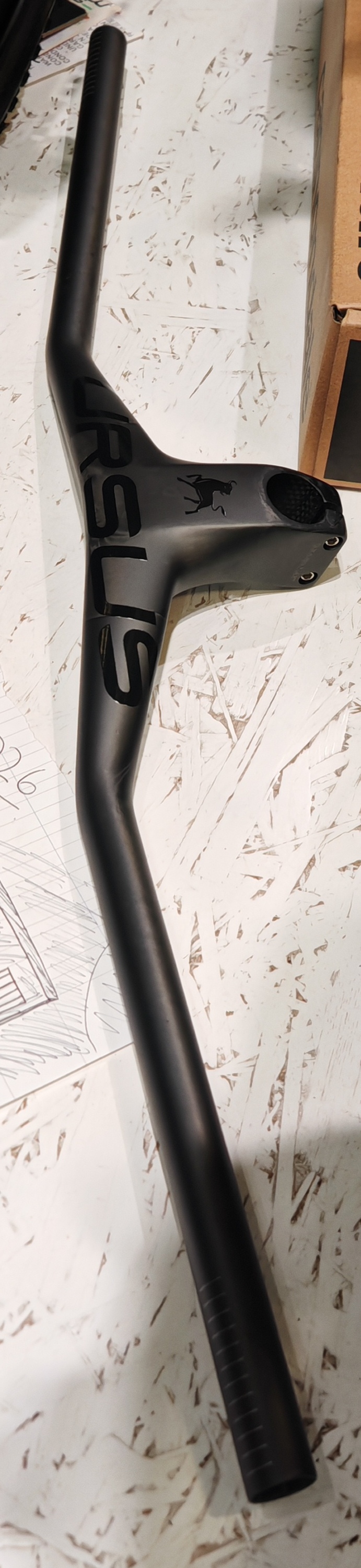 Manubrio integrato carbonio ursus L - 760x85 meno 30°