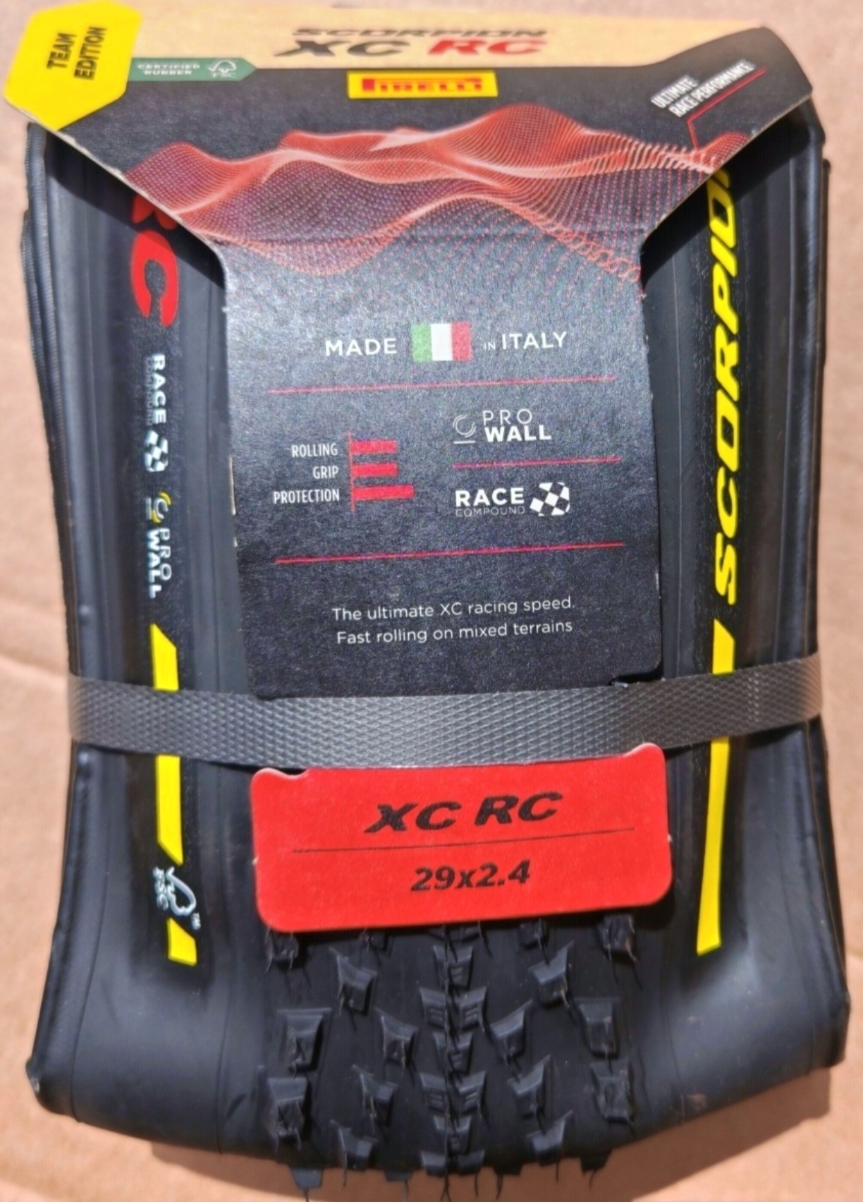 Pirelli scorpion xc rc pro wall tubless 29x2.4
